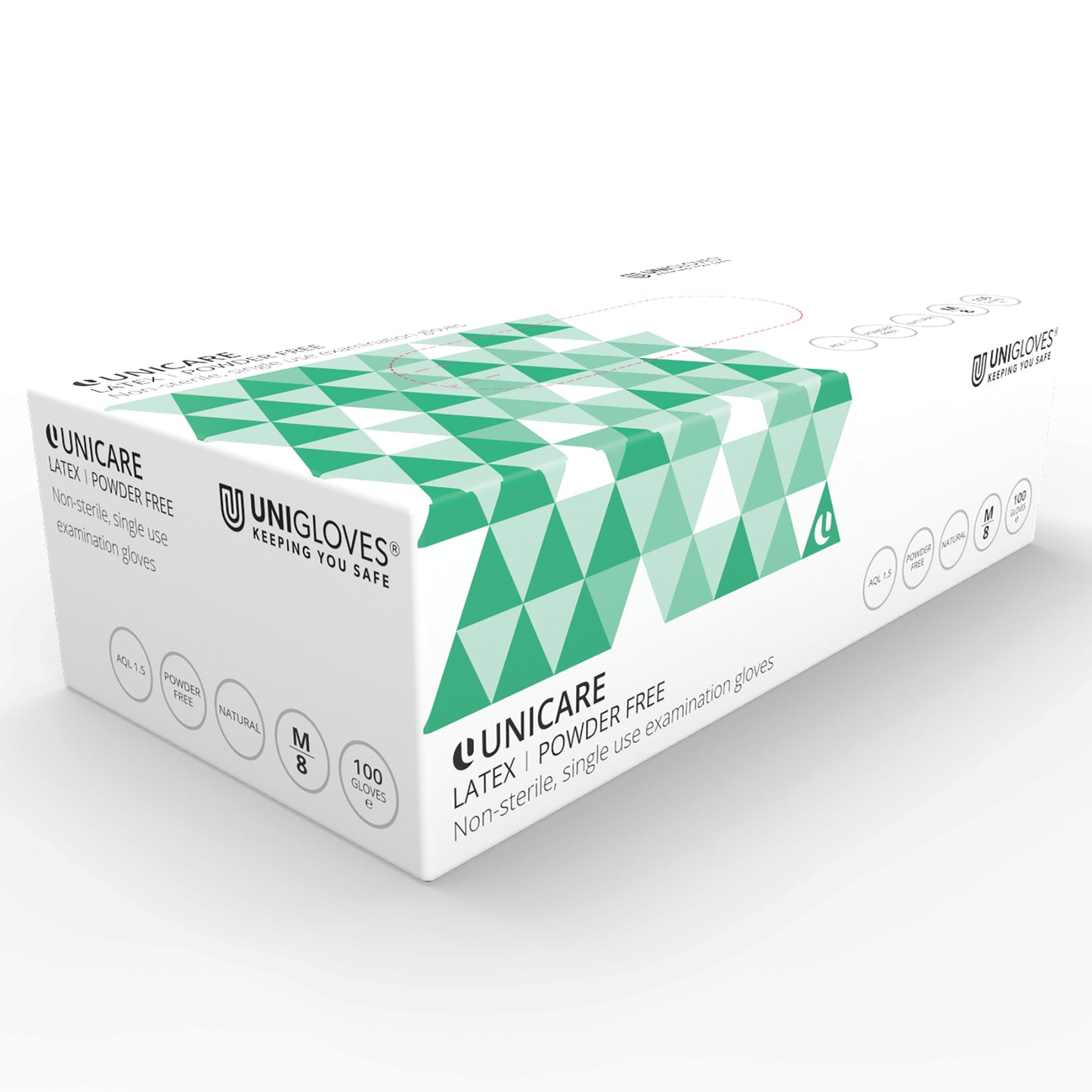 Disposable Latex Gloves No Powder (Powder Free)- Case of 10