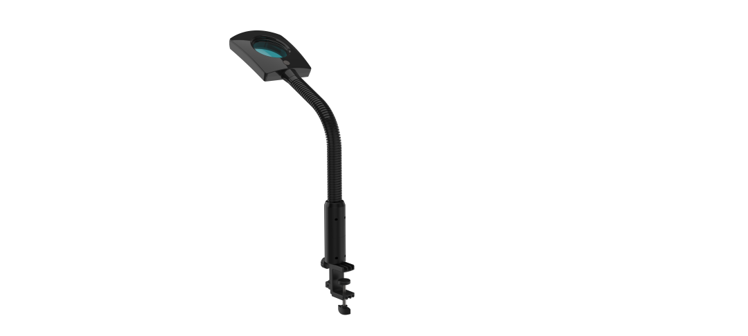 3 Dioptre LED Magnifying Lamp with Clamp - Black