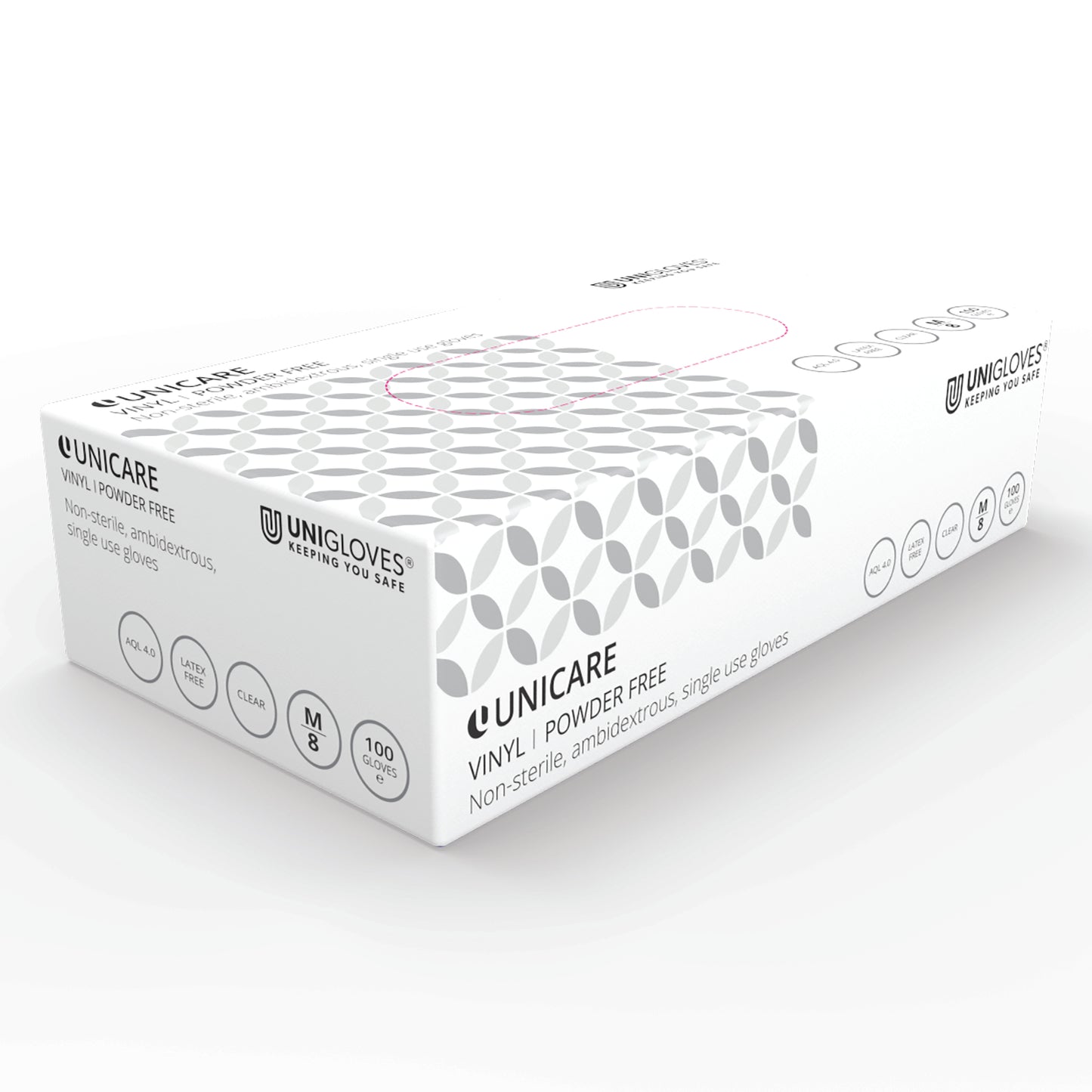 Disposable Vinyl Gloves No Powder (Powder Free)- Case of 10