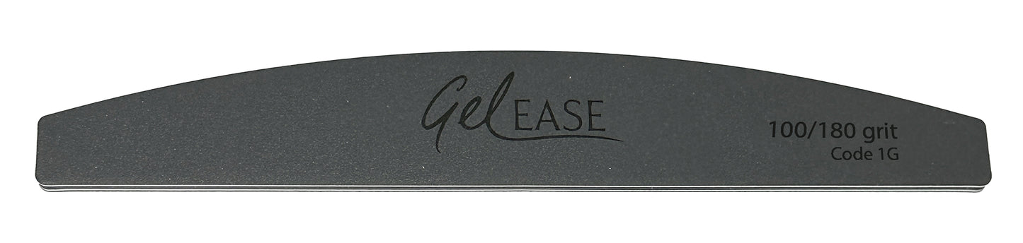 Gelease Endurance Half Moon File 100/180 Grit - Pack of 50