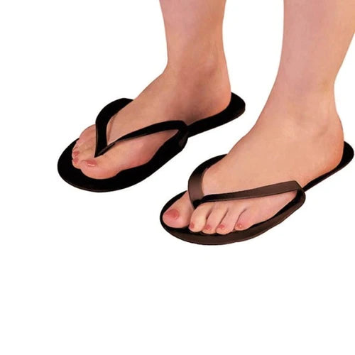 Disposable Flip Flops Black Pack Of 12 Pairs- Case 30