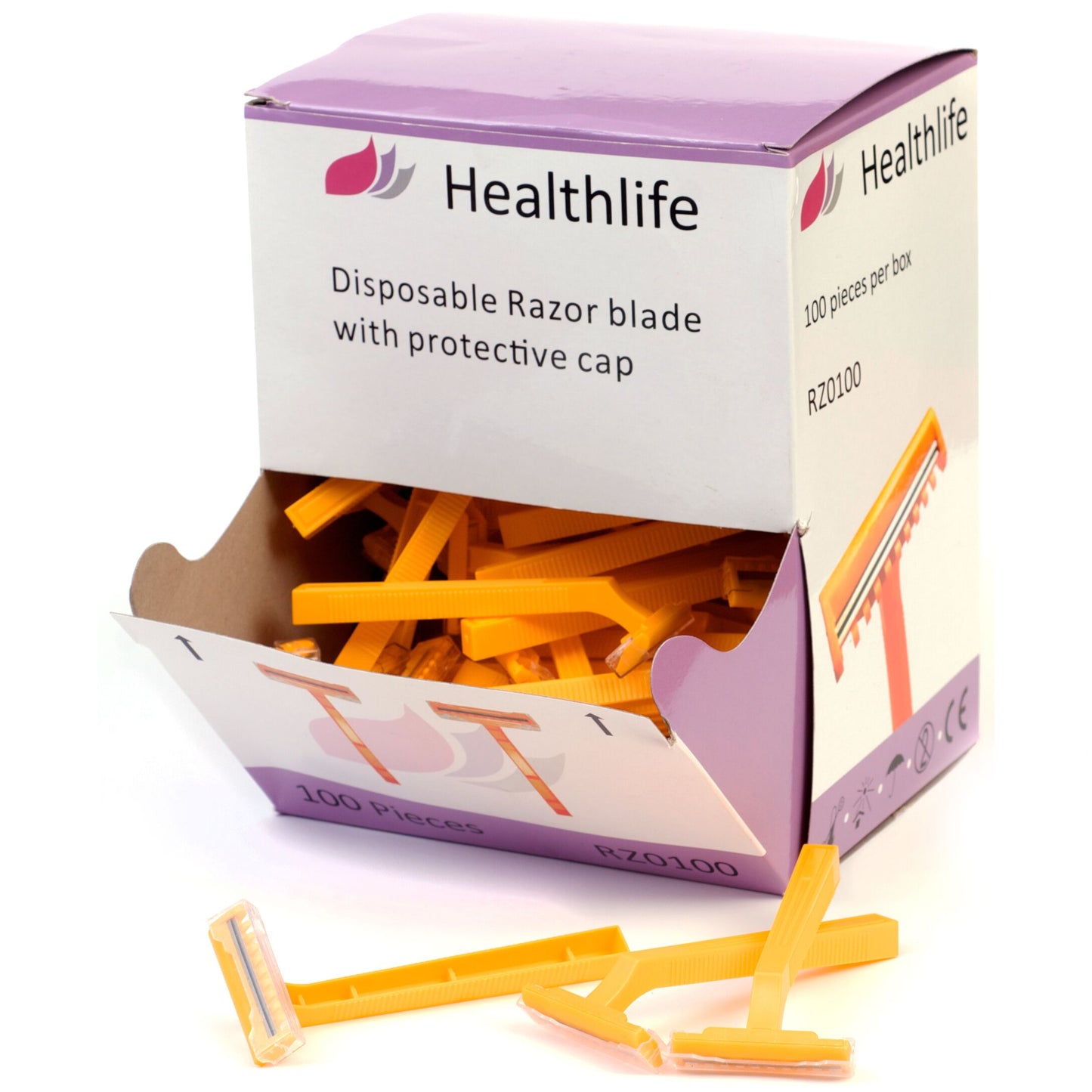 Disposable Standard Twin Blade Razors Pack 100 - Case of 16