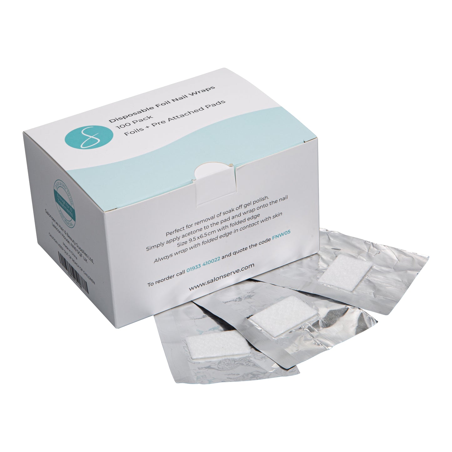 Foil Nail Wraps(Cotton Pad) Pack 100 - Case of 48