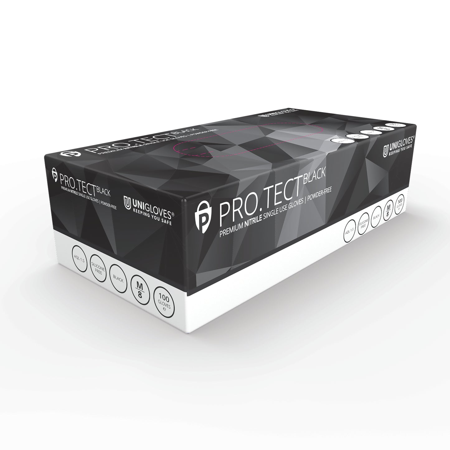 Thick Black Nitrile Gloves- Case of 10