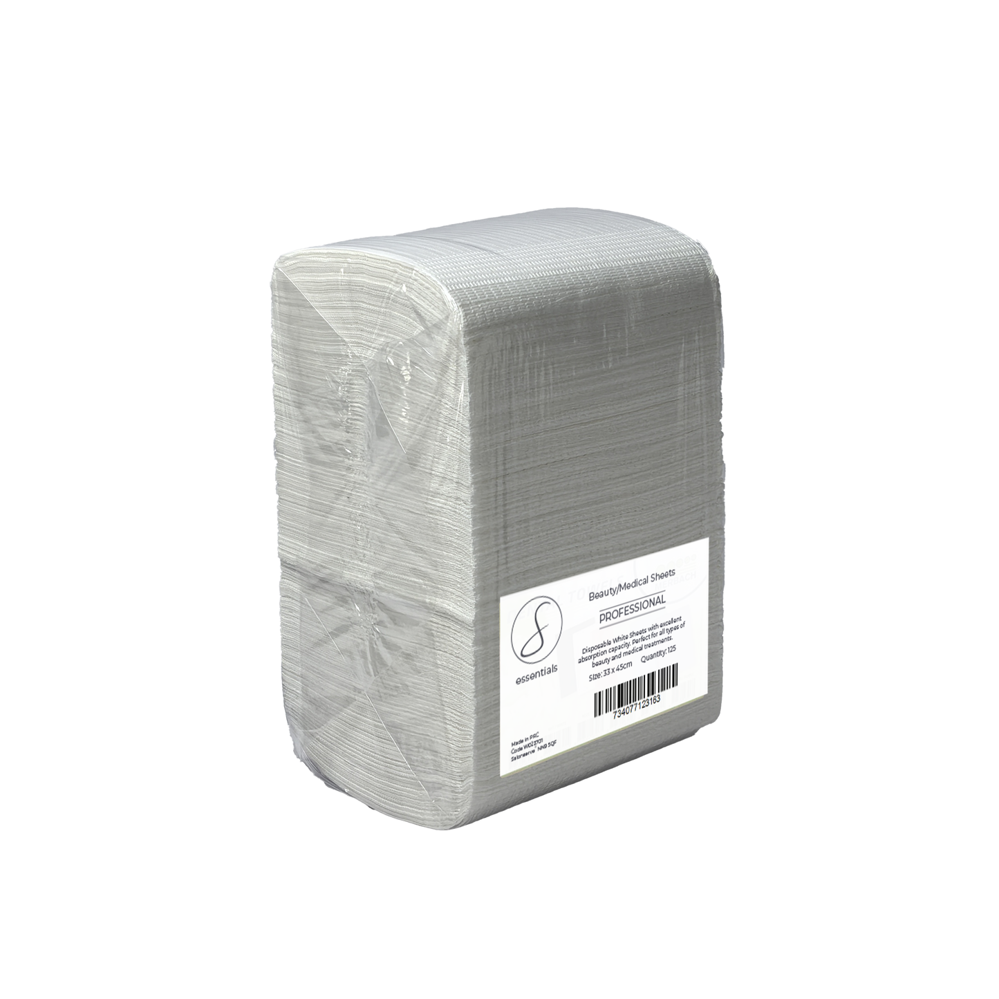 White Beauty Sheets pack 125 Case of 4