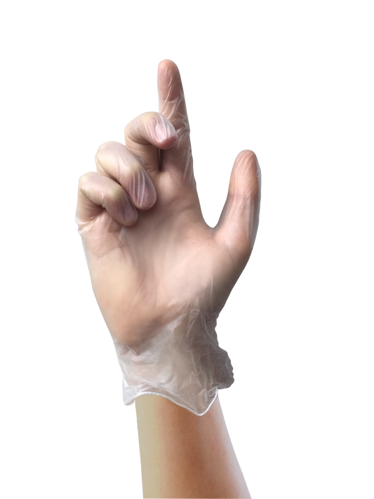 Disposable Vinyl Gloves No Powder (Powder Free)- Case of 10