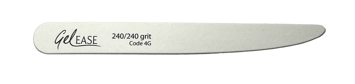 Gelease Premium Shaped File 240/240 Grit - Pack of 100